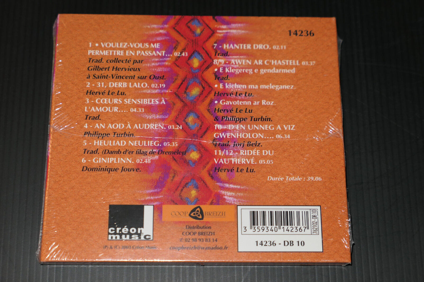 CD HERVE LE LU - PHILIPPE TURBIN - DAWAD - BOMBARDE & PIANO 2003