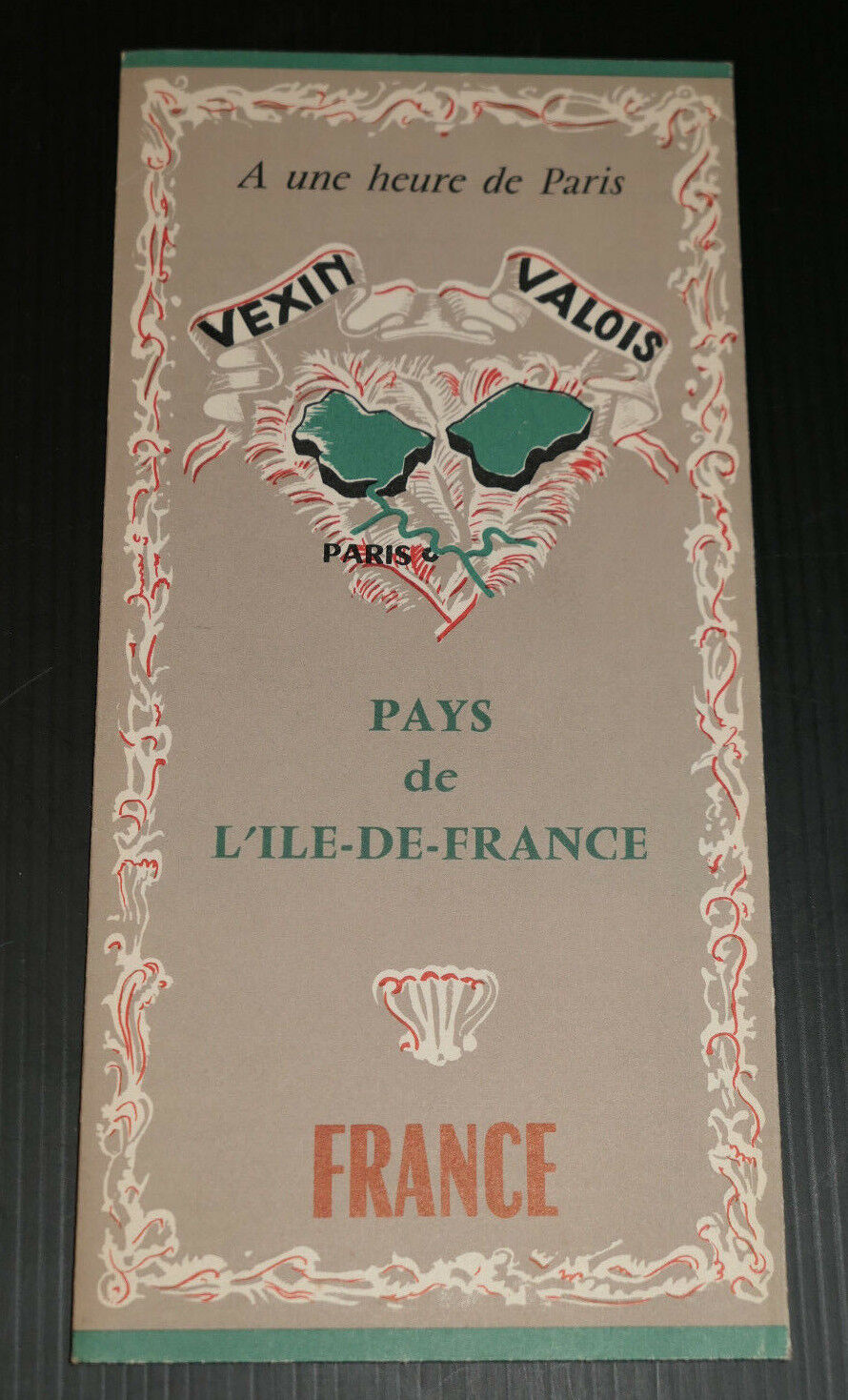 ANCIEN DEPLIANT GUIDE CARTE TOURISME VEXIN VALOIS ILE DE FRANCE