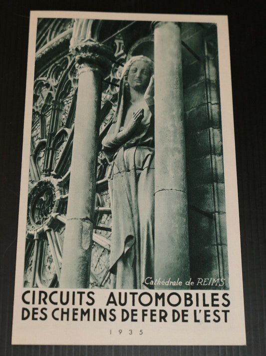 ANCIEN DEPLIANT TOURISTIQUE / CIRCUITS AUTOMOBILES DES CHEMINS DE FER DE L'EST
