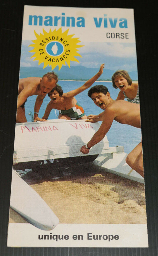 ANCIEN DEPLIANT PUBLICITE RESIDENCE DE VACANCES MARINA VIVA CORSE 1964 TOURISME