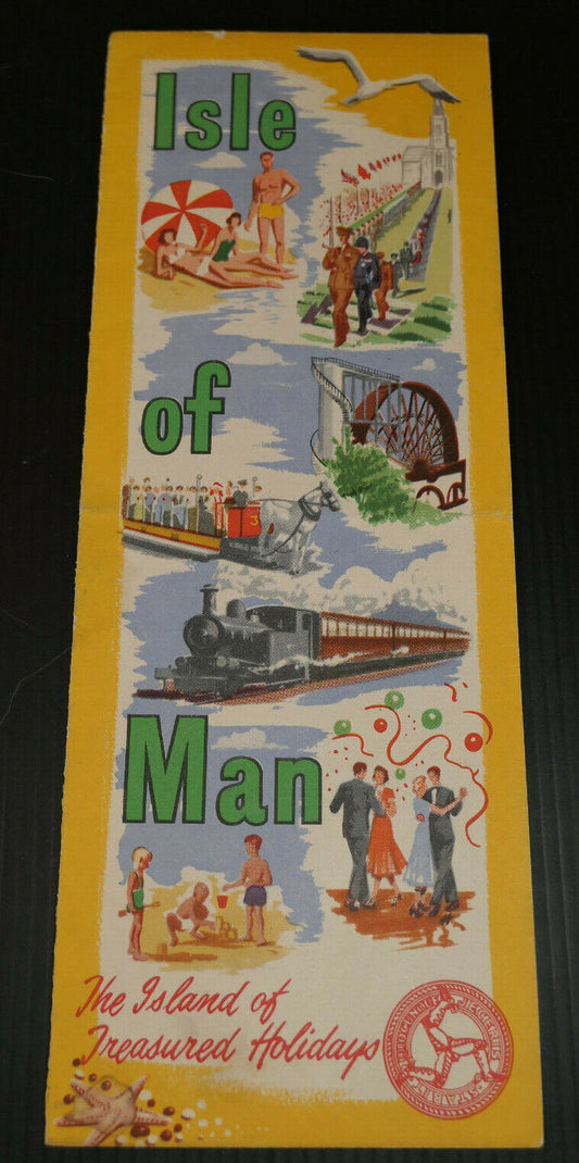 ANCIEN DEPLIANT TOURISTIQUE ISLE OF MAN 1955 PUBLICITE TOURISME