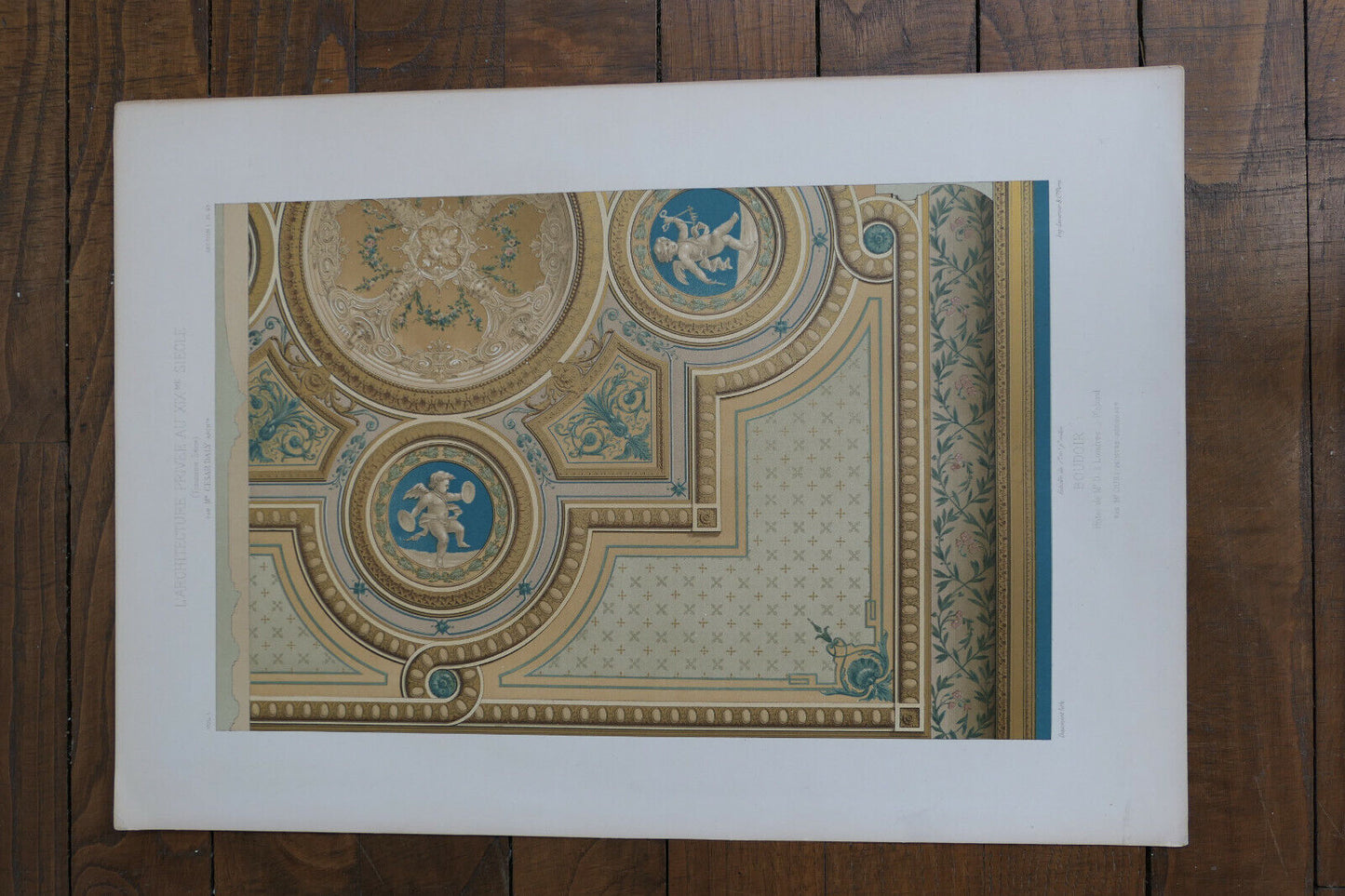 PRIVATE ARCHITECTURE IN THE 19TH CENTURY - CESAR DALY - SET OF 3 LITHOGRAPHS