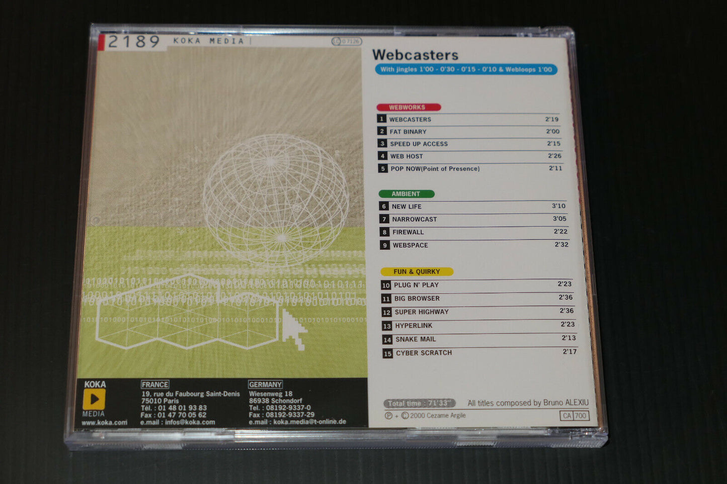 CD BRUNO ALEXIU / WEBCASTERS / KOKA MEDIA 2189