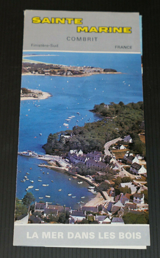 ANCIEN DEPLIANT TOURISTIQUE FRANCE BRETAGNE FINISTERE SAINTE MARINE COMBRIT