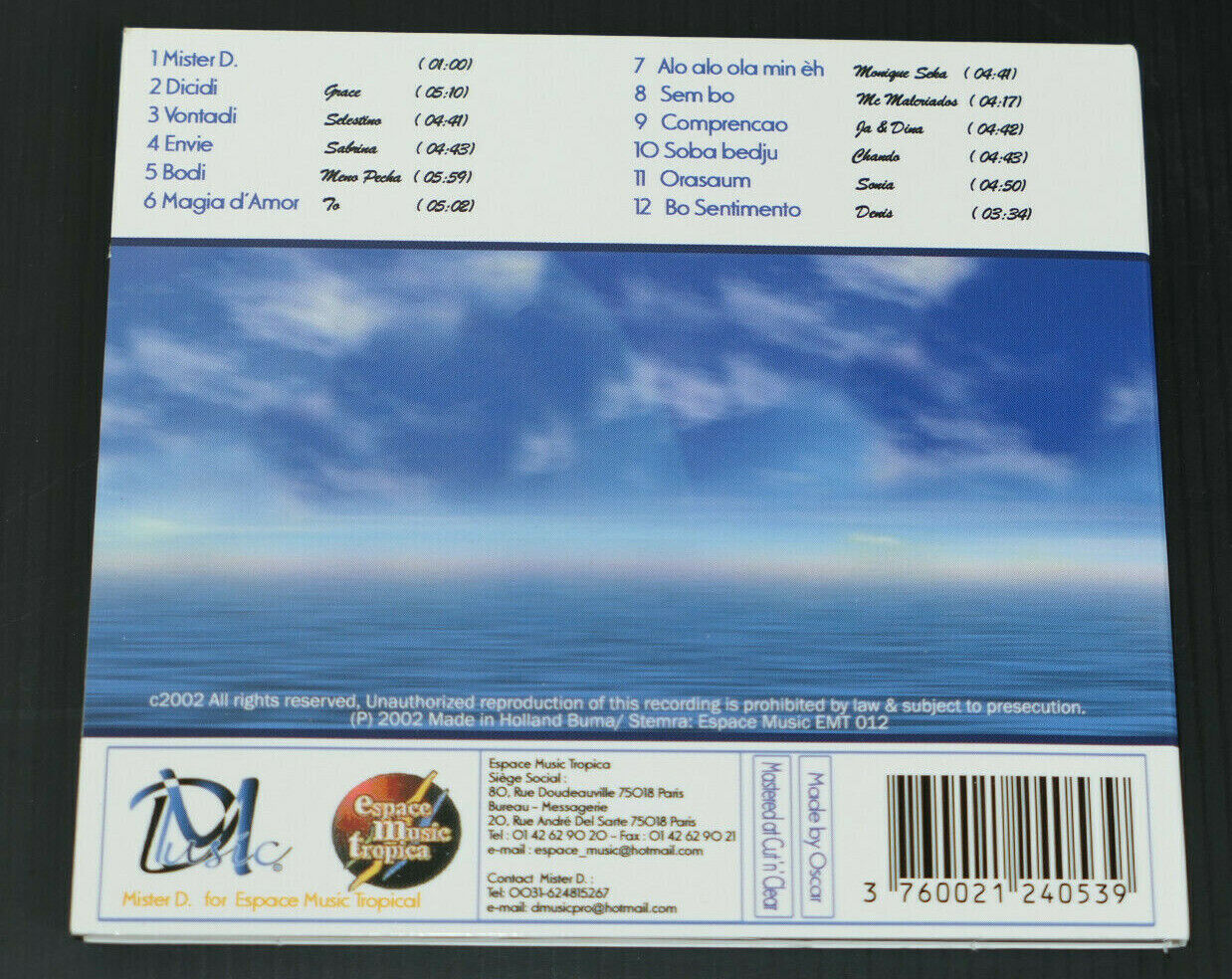 CD CAP SOL / MISTER D / 2002