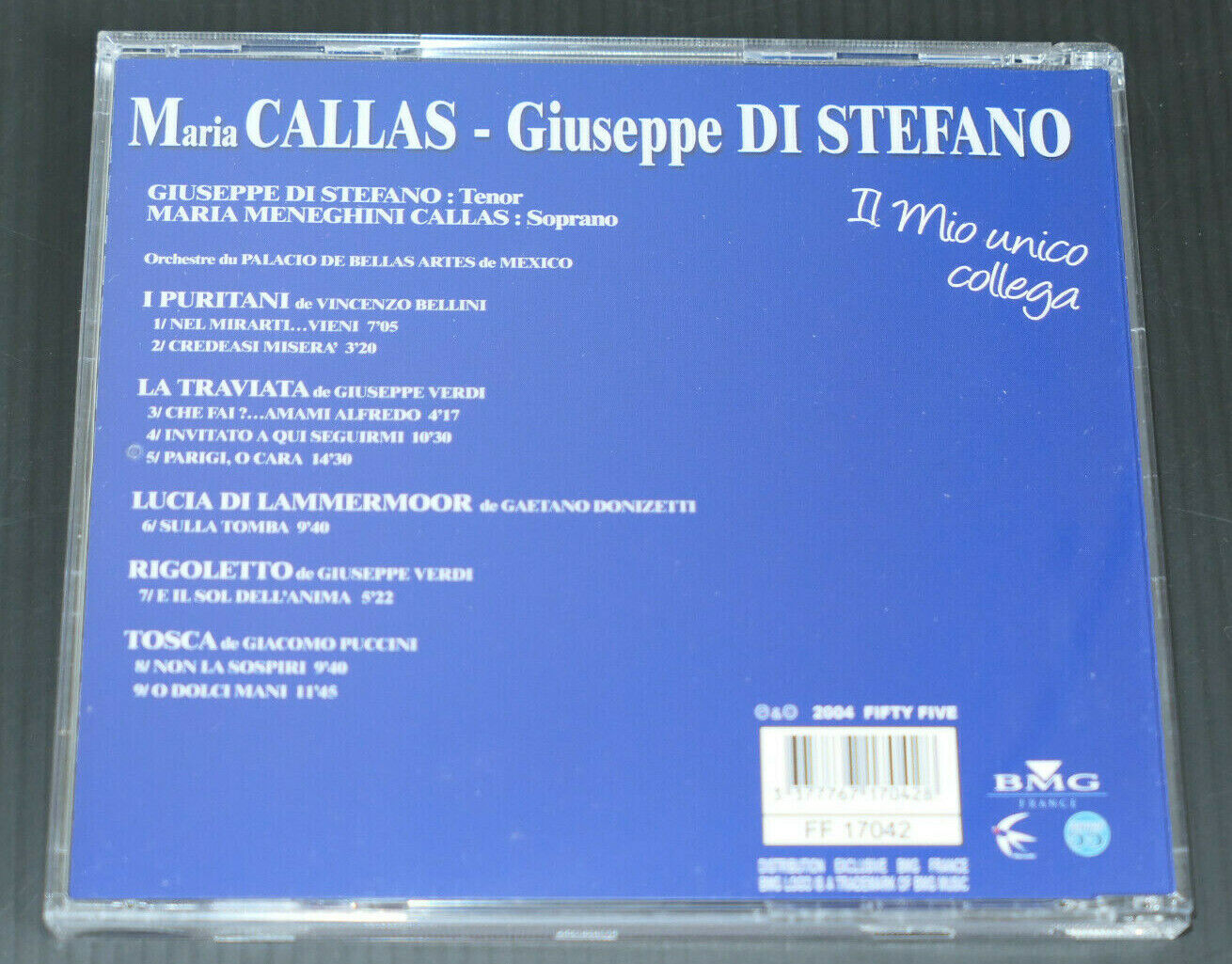 CD MARIA CALLAS / GIUSEPPE DI STEFANO / IL MIO UNICO COLLEGA / 2004