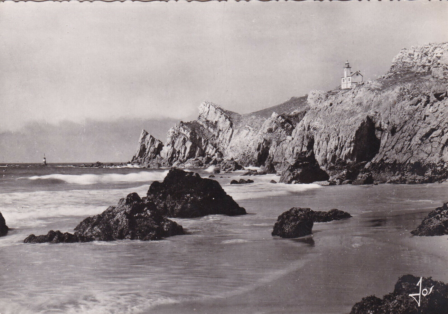 ANCIENNE CARTE POSTALE CPSM 29 CAMARET / LA POINTE DU TOULINGUET ET SES GROTTES