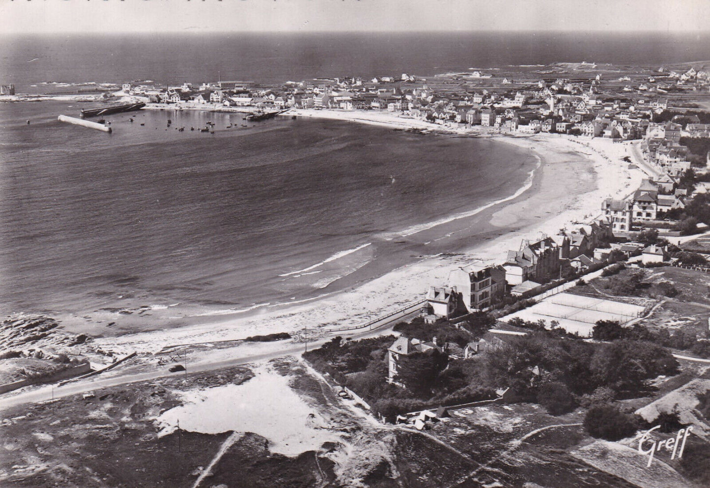 ANCIENNE CARTE POSTALE CPSM 56 QUIBERON / VUE AERIENNE DE LA PLAGE