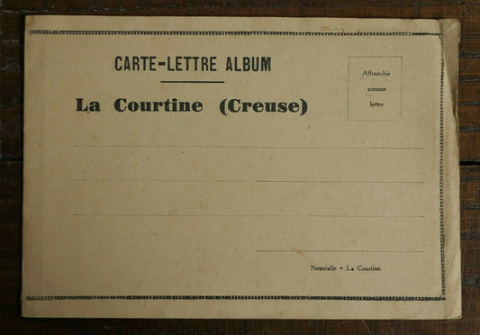 CPA CARTE-LETTRE ALBUM LA COURTINE CREUSE