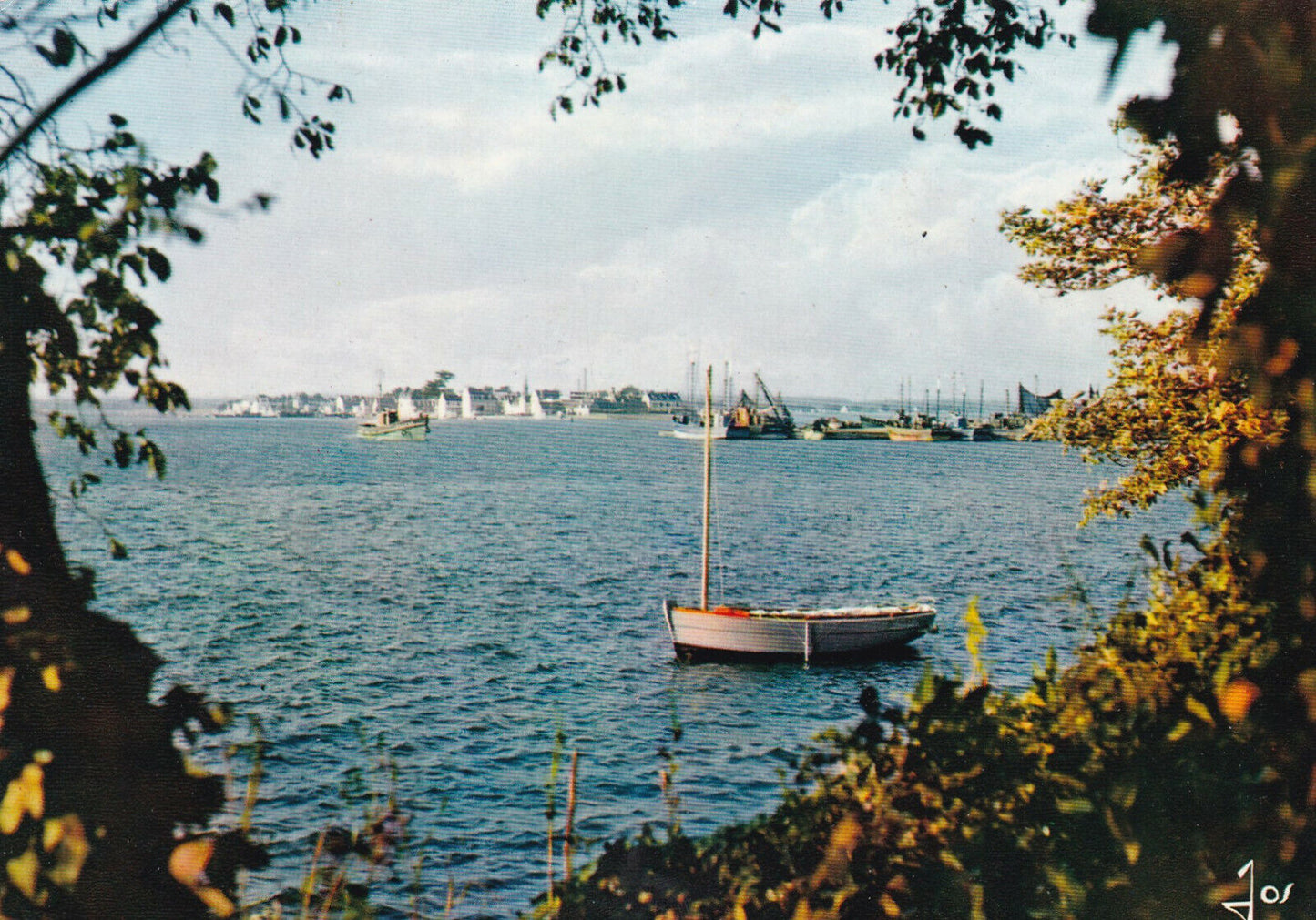 ANCIENNE CARTE POSTALE CPSM BRETAGNE 29 L'ILE TUDY / VUE PRISE DE LOCTUDY