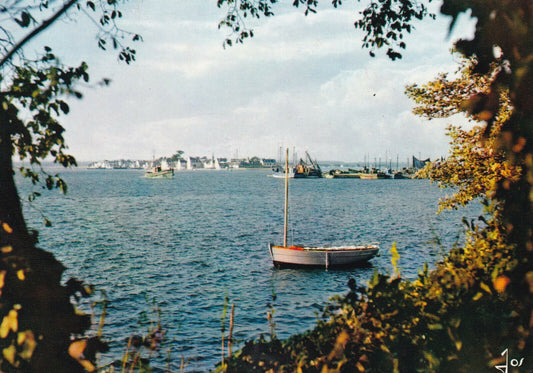 ANCIENNE CARTE POSTALE CPSM BRETAGNE 29 L'ILE TUDY / VUE PRISE DE LOCTUDY