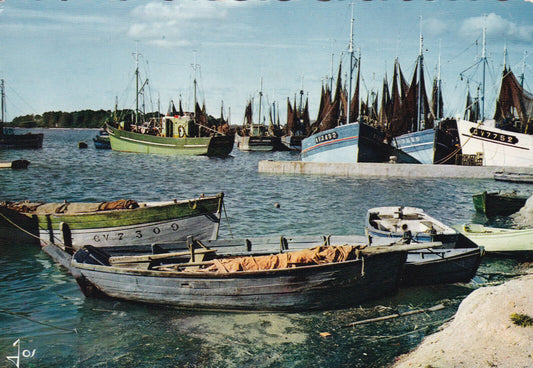 ANCIENNE CARTE POSTALE CPSM BRETAGNE 29 LOCTUDY / BATEAUX AU PORT...
