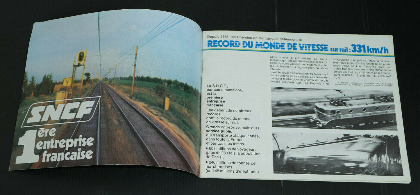 ANCIEN LIVRET LES CHEMINS DE FER D'AUJOURD'HUI 1972