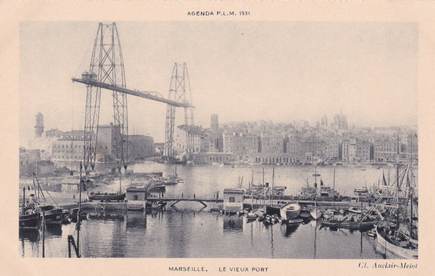 CPA AGENDA PLM 1931 MARSEILLE / LE VIEUX PORT