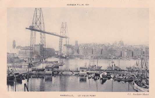 CPA AGENDA PLM 1931 MARSEILLE / LE VIEUX PORT