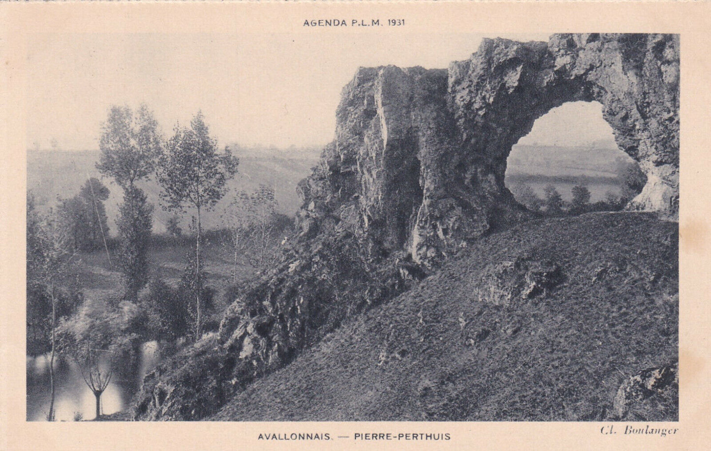 CPA AGENDA PLM 1931 AVALLONNAIS / PIERRE-PERTHUIS
