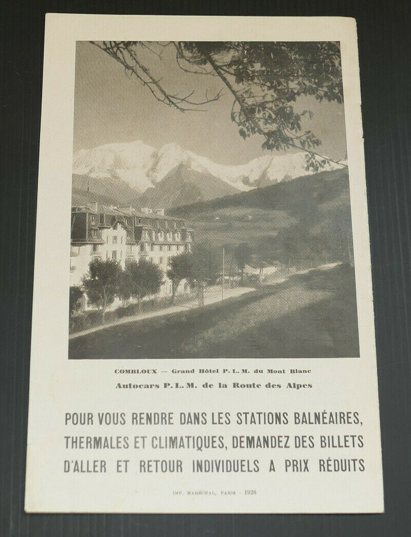 ANCIEN LIVRET TOURISME AUTOCARS PLM LAC DE LAFFREY EXCURSIONS 1928