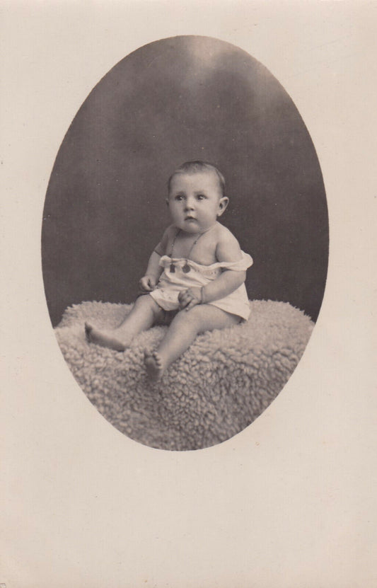 ANCIENNE CARTE PHOTO PORTRAIT BEBE 1923