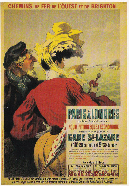 MODERN POSTCARD CPM EDITIONS CLOUET 1992 / PARIS TO LONDON / PEON 