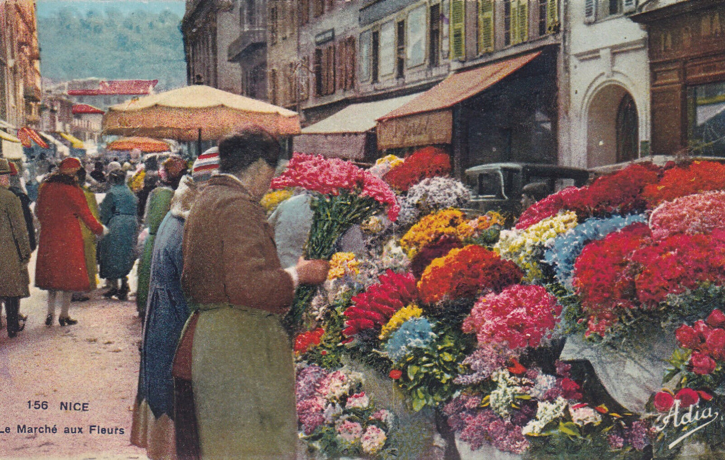 OLD POSTCARD CPA NICE / THE FLOWER MARKET 