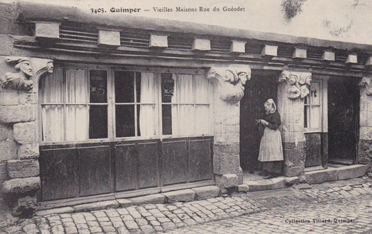 CARTE POSTALE ANCIENNE CPA 29 QUIMPER VIEILLES MAISONS RUE DU GUEODET / VILLARD