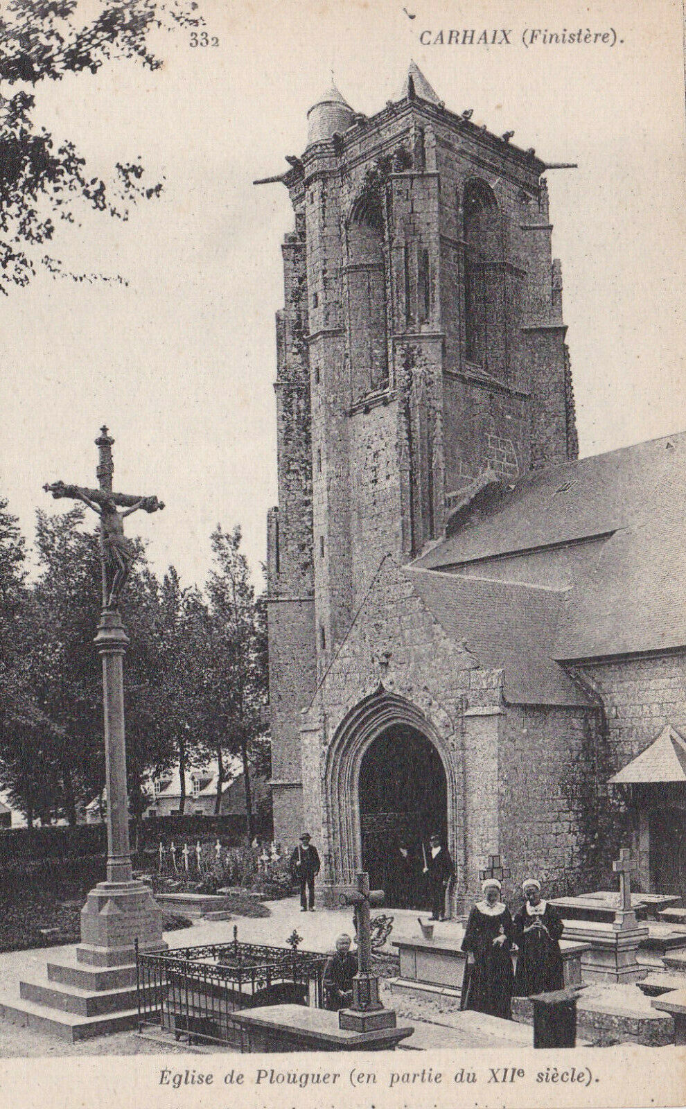 CARTE POSTALE ANCIENNE CPA 29 CARHAIX EGLISE DE PLOUGUER (EN PARTIE DU XIIe)