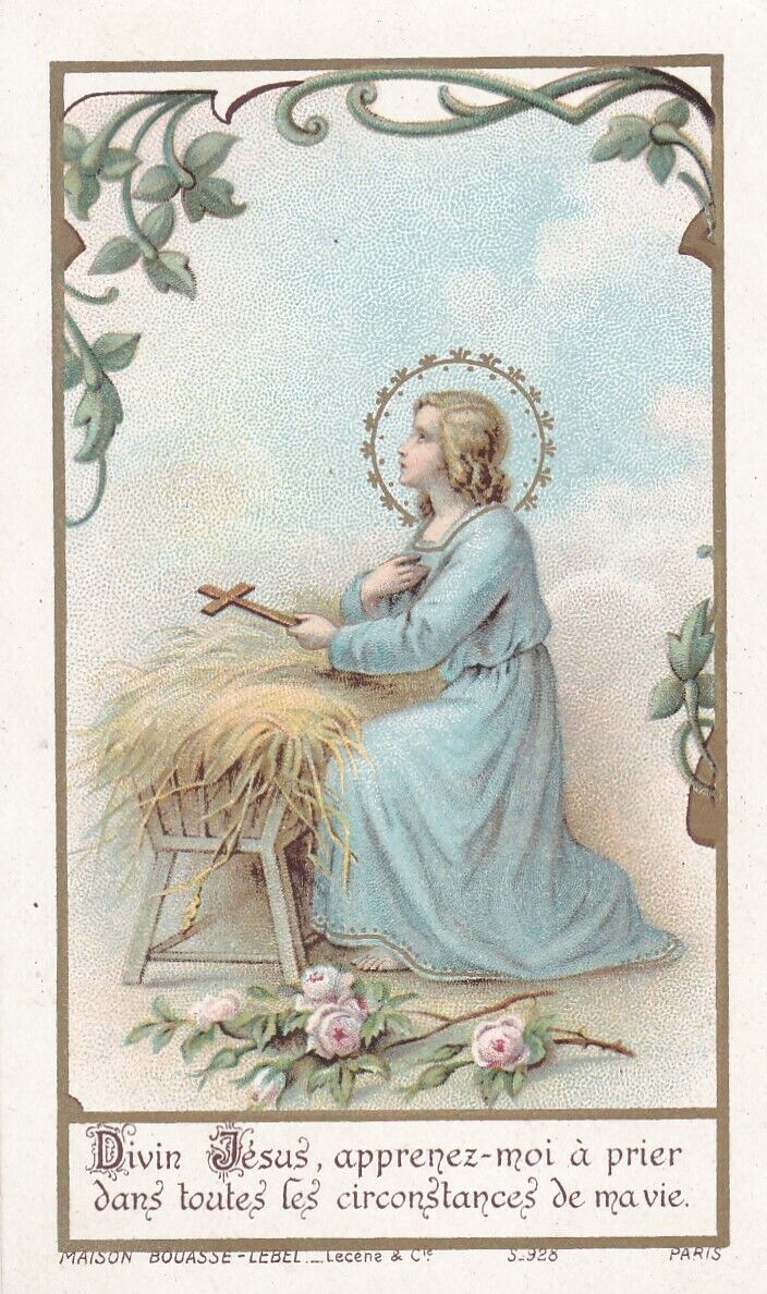 ANCIENNE IMAGE PIEUSE RELIGIEUSE HOLY CARD BOUASSE LEBEL 928