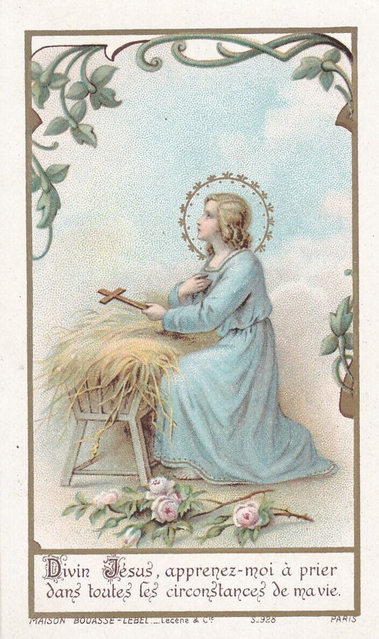 ANCIENNE IMAGE PIEUSE RELIGIEUSE HOLY CARD BOUASSE LEBEL 928