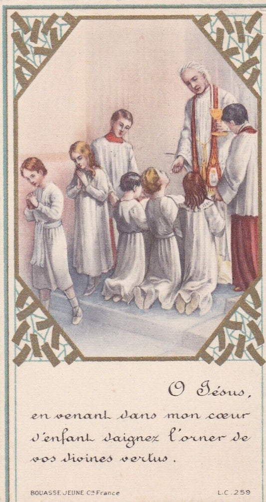 ANCIENNE IMAGE PIEUSE RELIGIEUSE HOLY CARD BOUASSE JEUNE 259