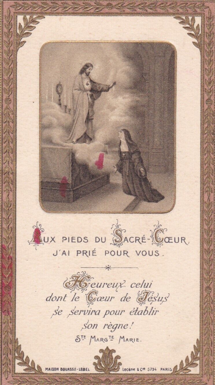 ANCIENNE IMAGE PIEUSE RELIGIEUSE HOLY CARD BOUASSE LEBEL 5734