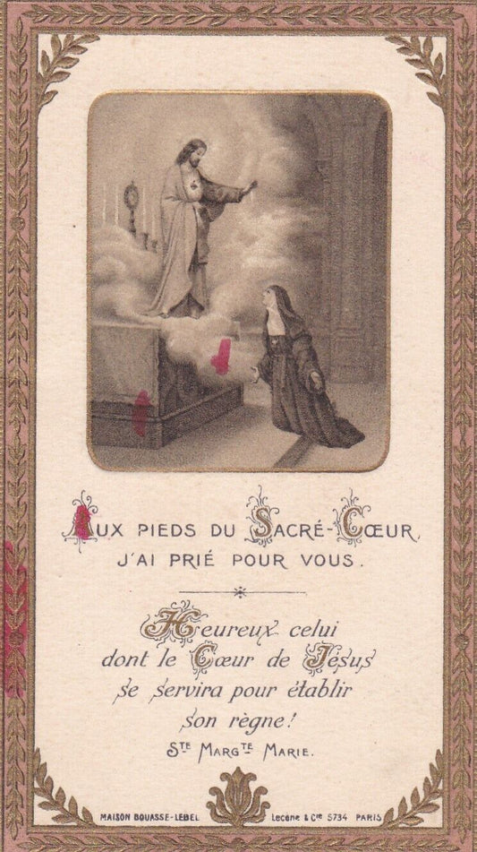 ANCIENNE IMAGE PIEUSE RELIGIEUSE HOLY CARD BOUASSE LEBEL 5734