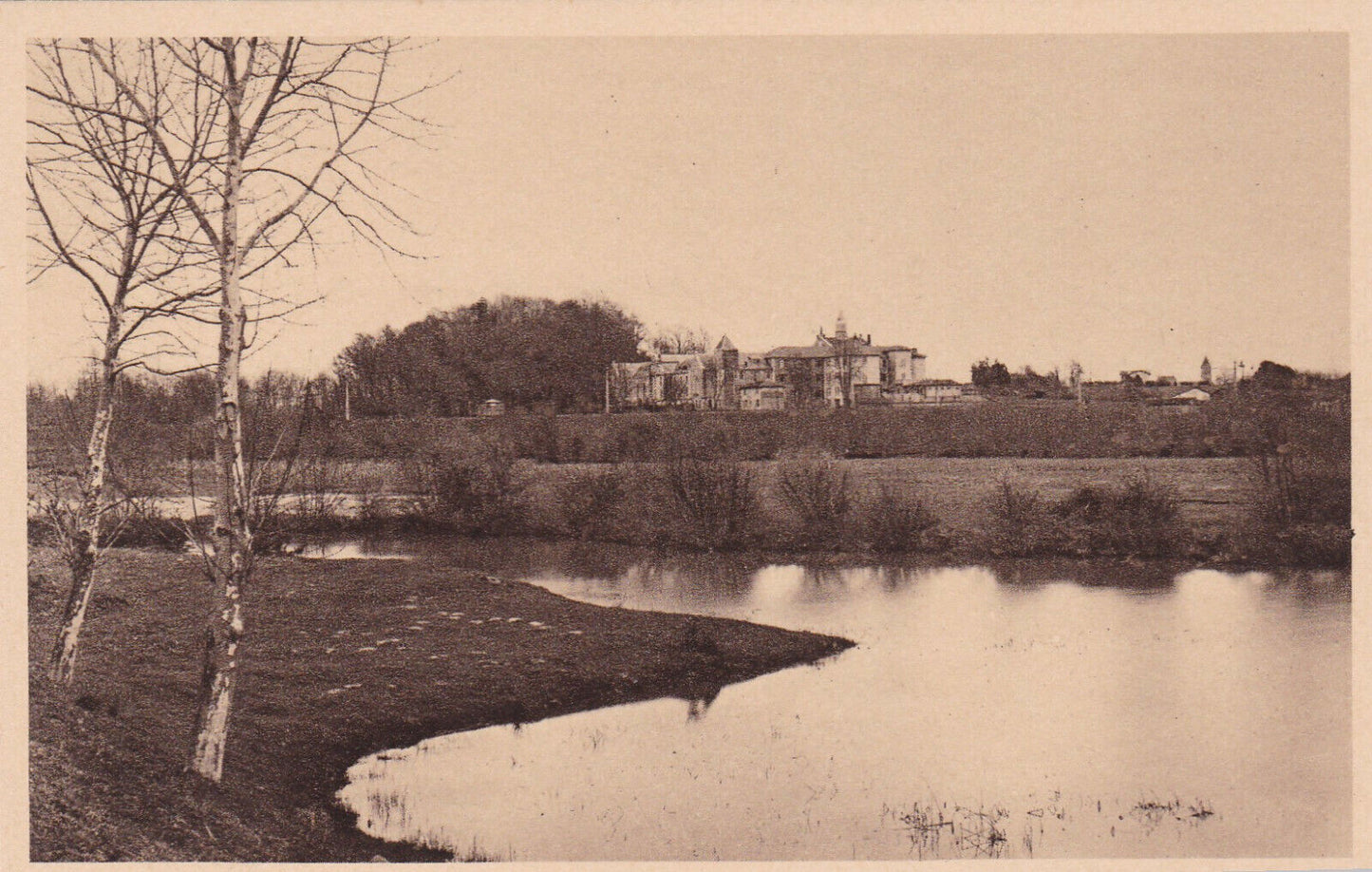 OLD POSTCARD CPA LAZARISTES DAX THE HOUSE AND THE HILL ... 