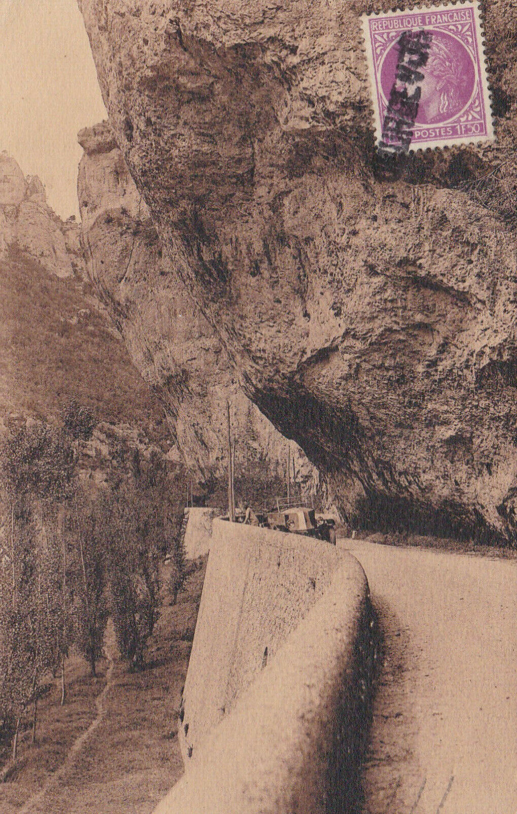 CARTE POSTALE ANCIENNE CPA GORGES DU TARN LES ROCHERS ... AU CIRQUE DE BAUMES