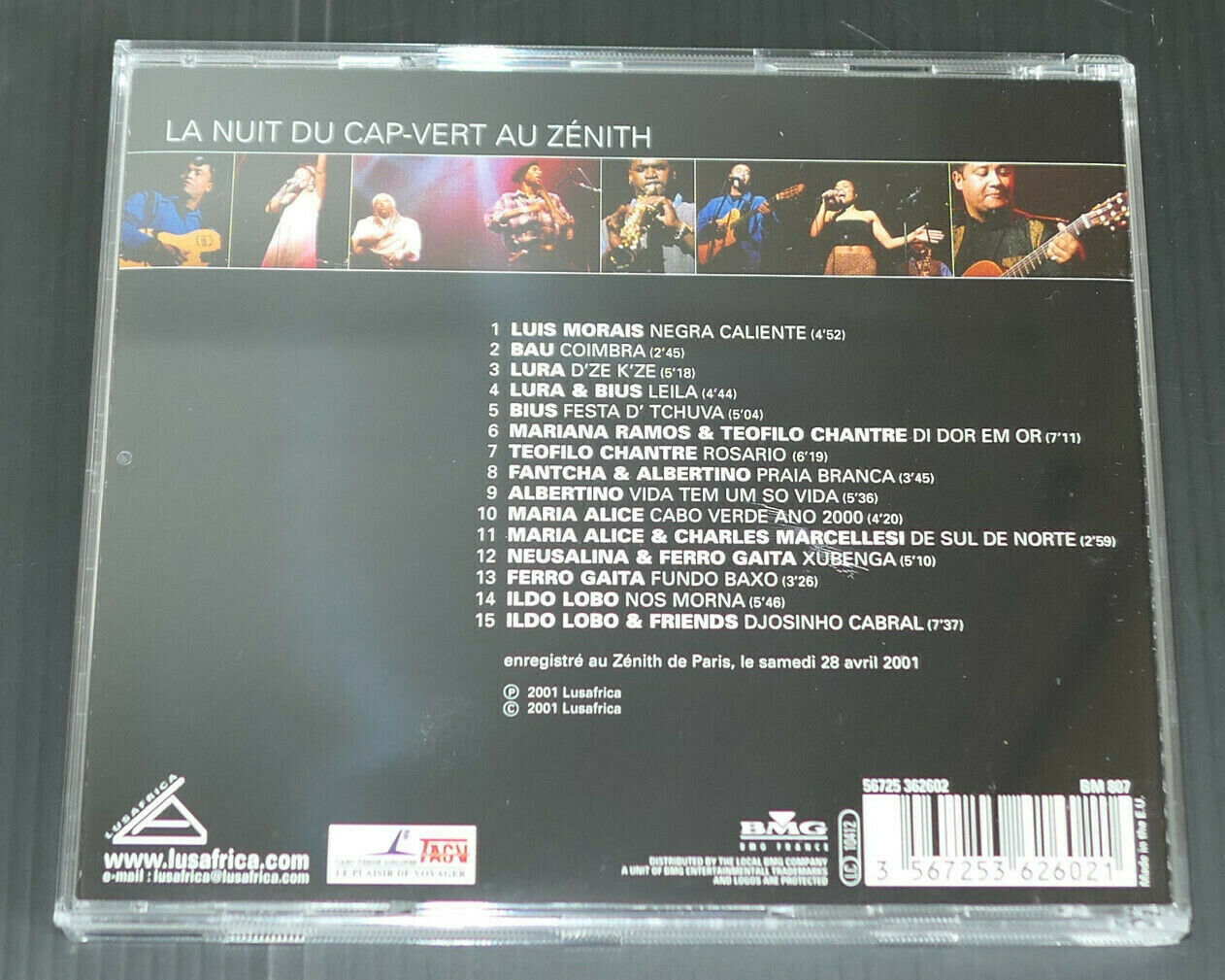 CD LA NUIT DU CAP-VERT AU ZENITH / 2001 / 15 TITRES