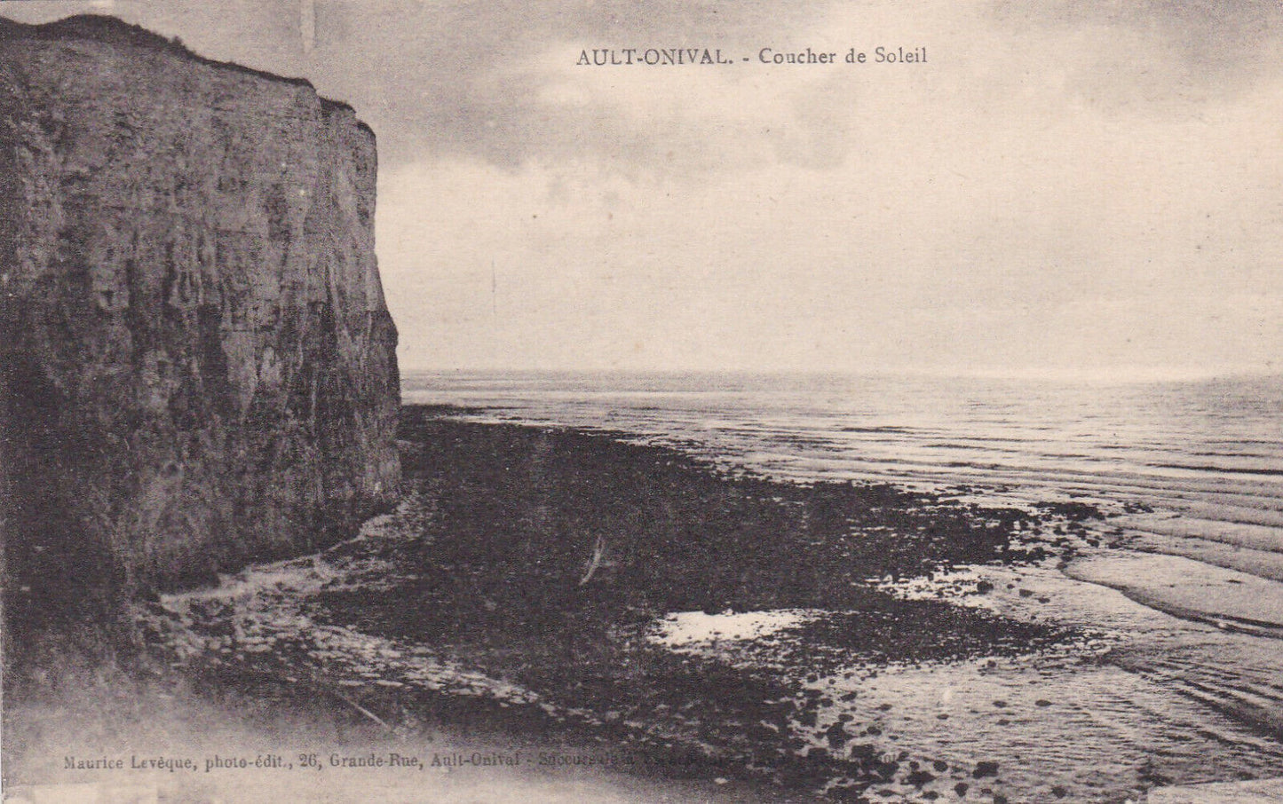 CARTE POSTALE ANCIENNE CPA AULT-ONIVAL COUCHER DE SOLEIL