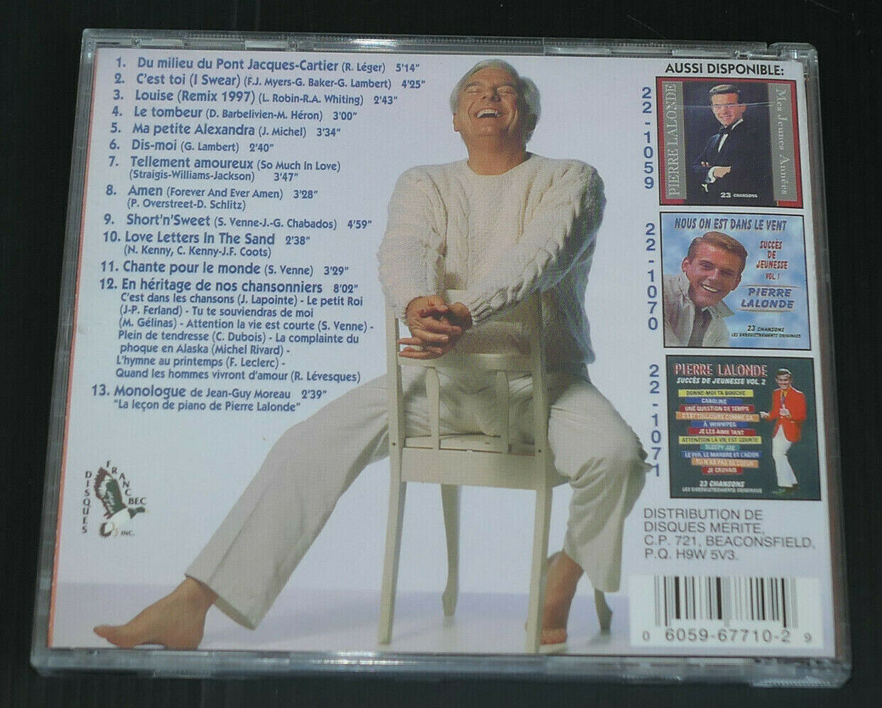 CD PIERRE LALONDE / AUJOURD'HUI / 13 TITRES