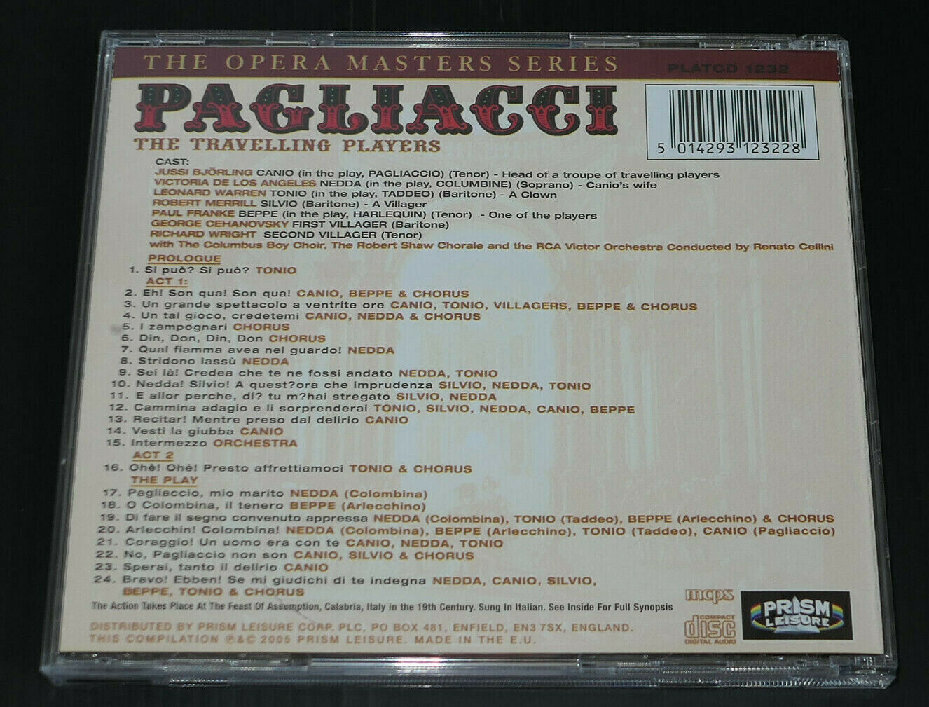 CD PAGLIACCI / THE TRAVELLING PLAYERS / 2005