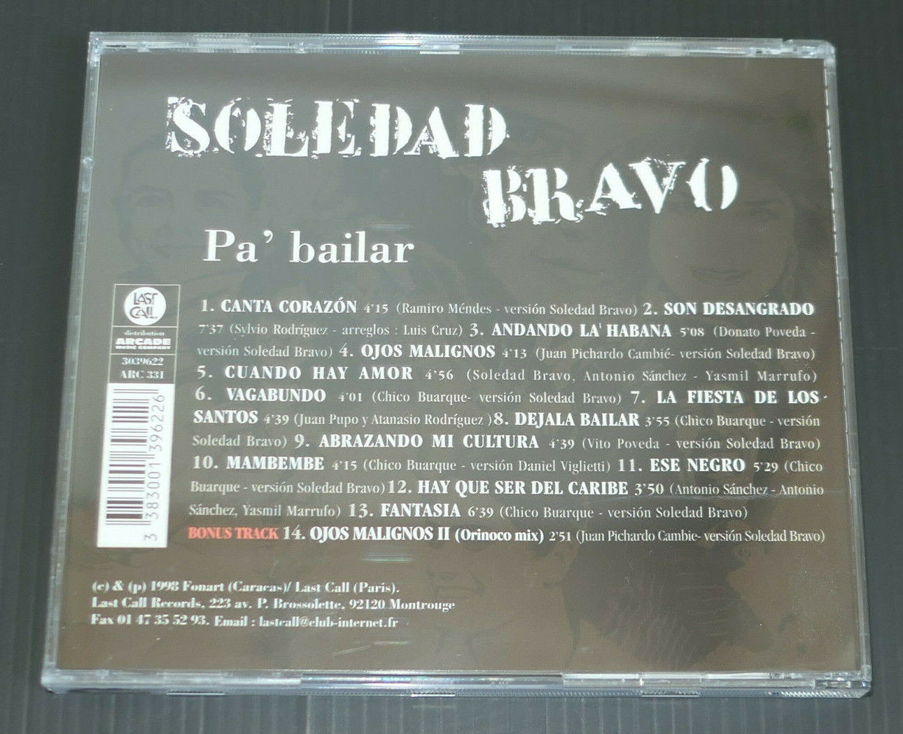 CD SOLEDAD BRAVO / PA' BAILAR / 1998