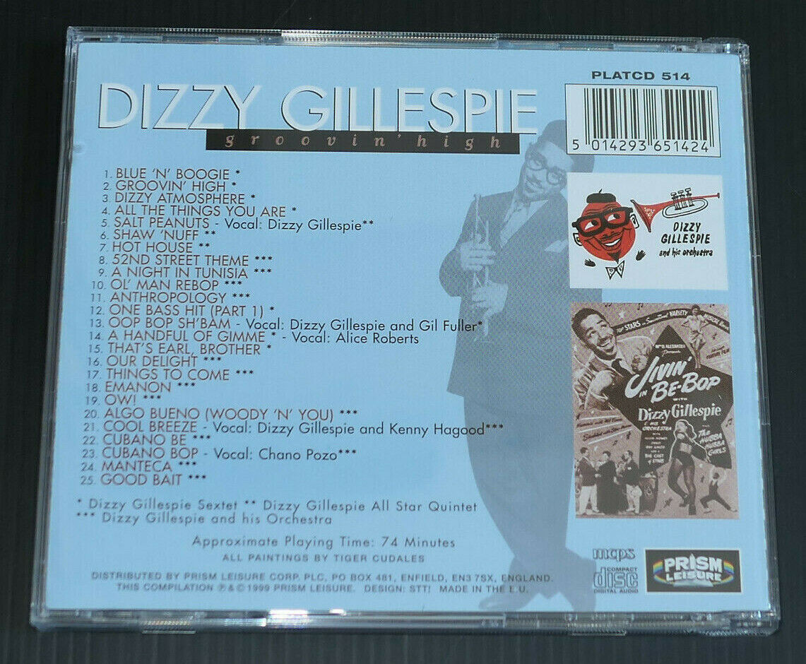CD DIZZY GILLESPIE / GROOVIN' HIGH / 1999