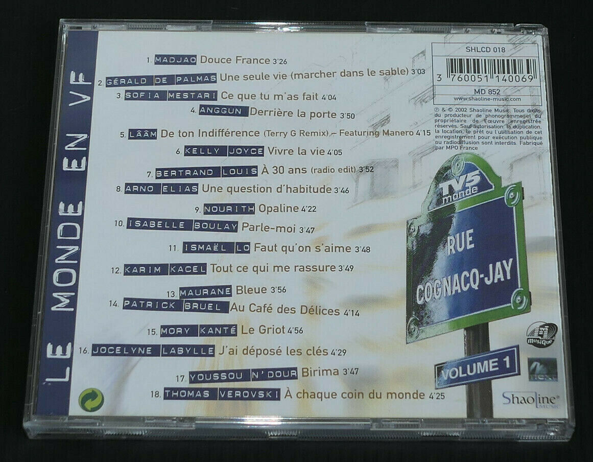 CD LE MONDE EN VF / COMPILATION 18 TITRES / SHAOLINE MUSIC 2002