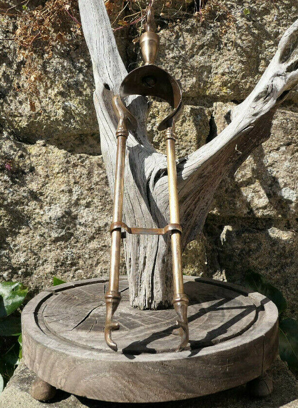 ANCIENNE PINCE A CHARBON OLD CHARCOAL CLAMP METAL TOOL