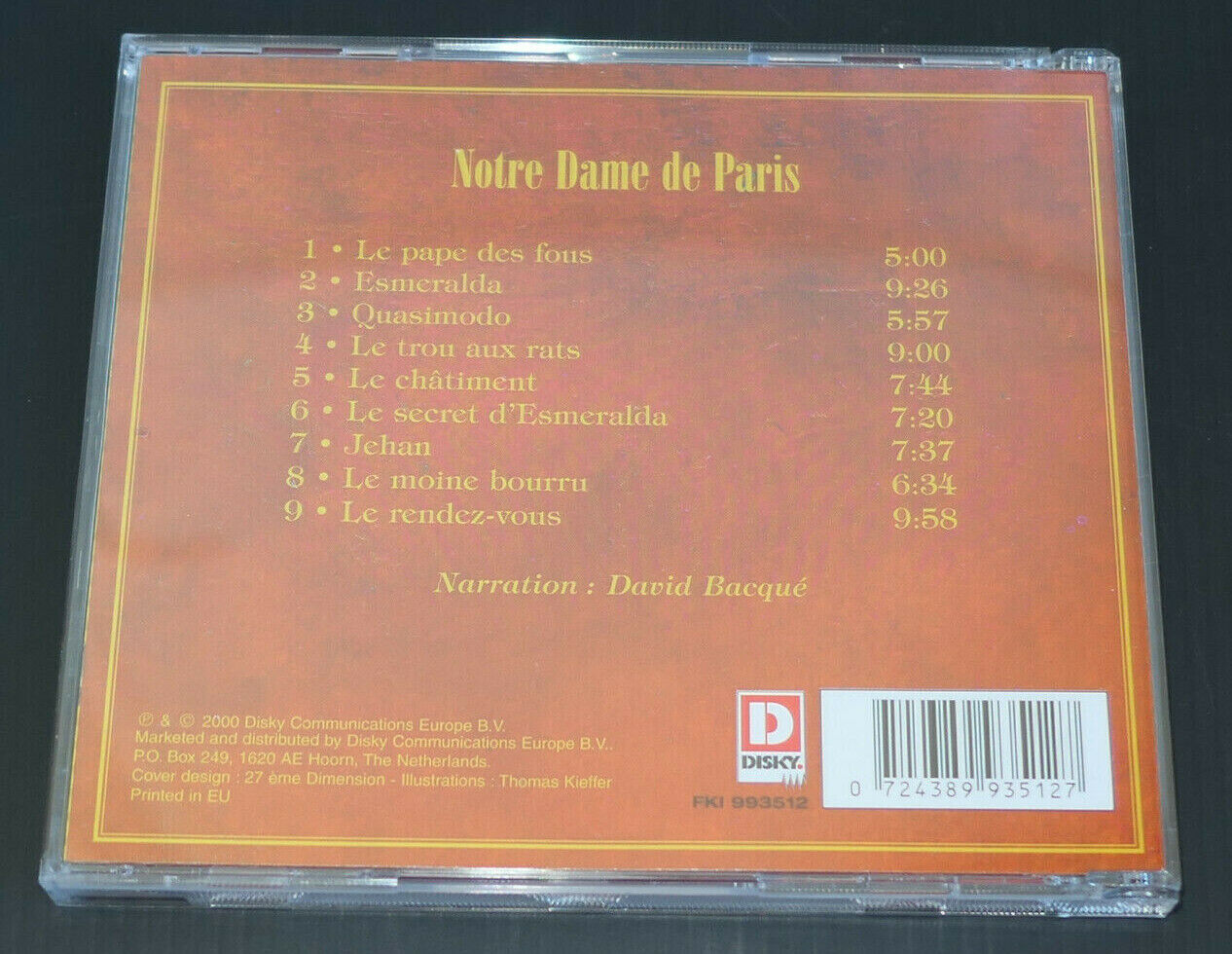 CD NOTRE DAME DE PARIS / COLLECTION LES BELLES HISTOIRES / 2000
