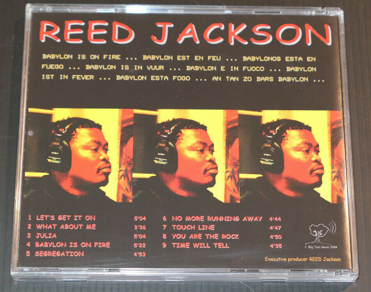 CD REED JACKSON / BABYLON IS ON FIRE / 9 TITRES / 2004