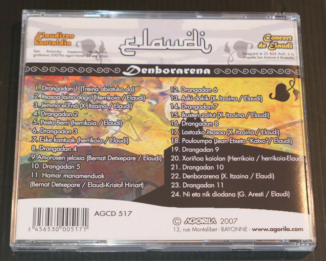 CD ELAUDI / DENBORARENA / AGORILA 2007