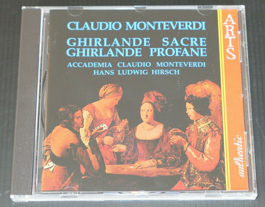 CD CLAUDIO MONTEVERDI / HIRSCH / GHIRLANDE SACRE GHIRLANDE PROFANE / ARTS 1994