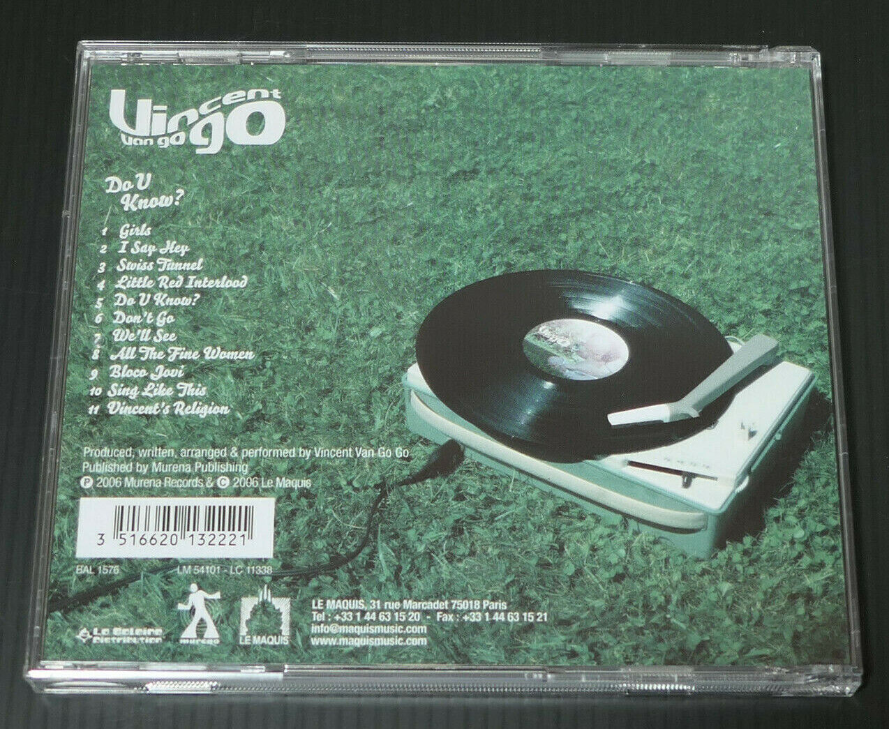 CD VINCENT VAN GO GO / DO U KNOW ? / 2006