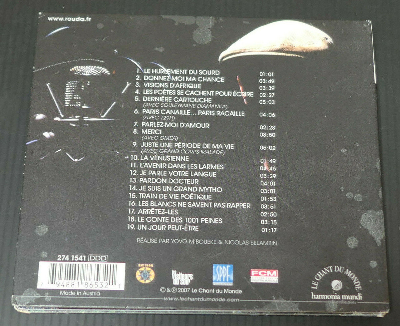 CD ROUDA / MUSIQUE DES LETTRES / LE CHANT DU MONDE 2007