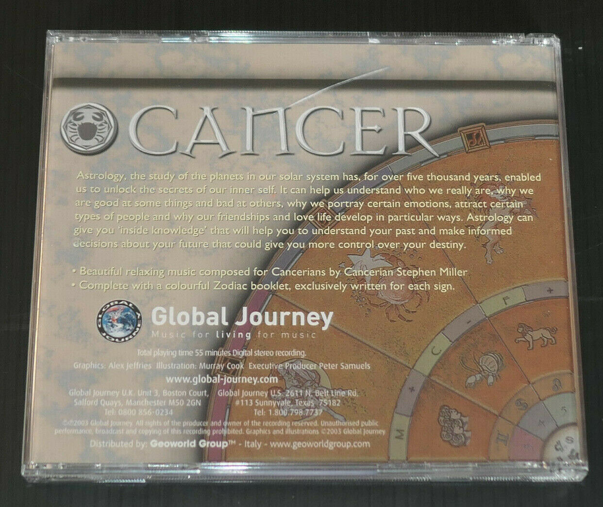 CD GLOBAL JOURNEY / CANCER / RELAXING MUSIC COMPOSED FOR CANCERIANS