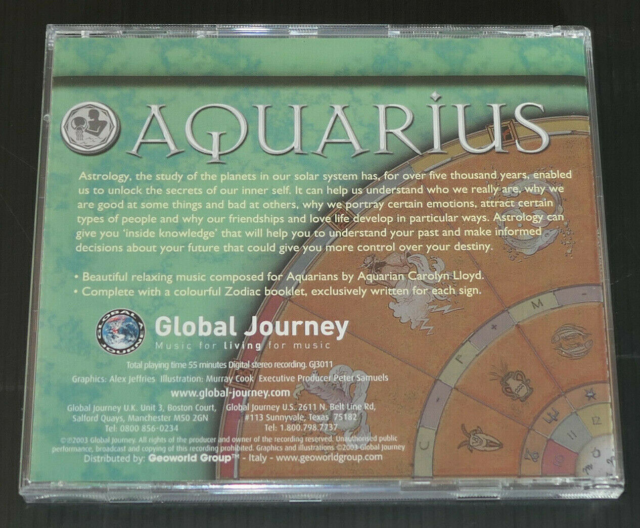 CD GLOBAL JOURNEY / AQUARIUS / RELAXING MUSIC COMPOSED FOR AQUARIANS