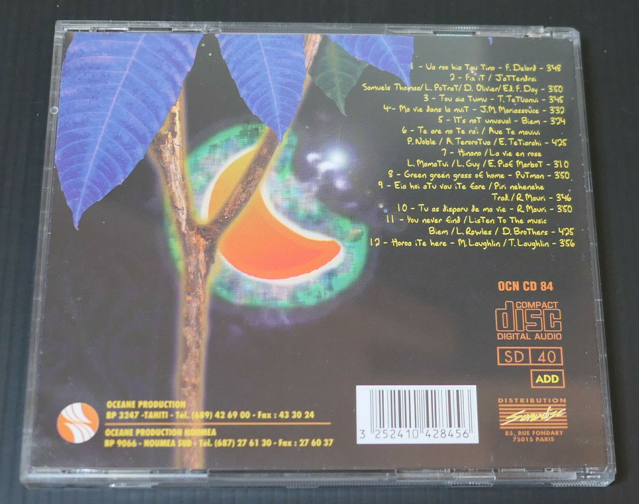 CD GILBERT MARTIN / MA VIE DANS LA NUIT / OCEANE PRODUCTION TAHITI